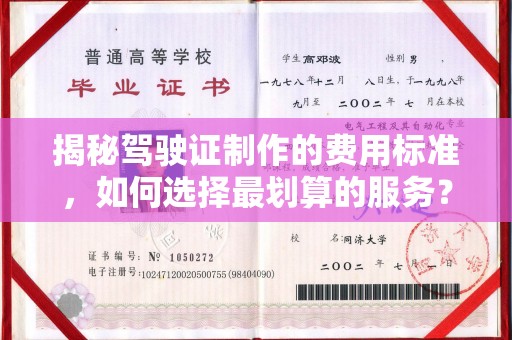 温泉揭秘驾驶证制作的费用标准，如何选择最划算的服务？