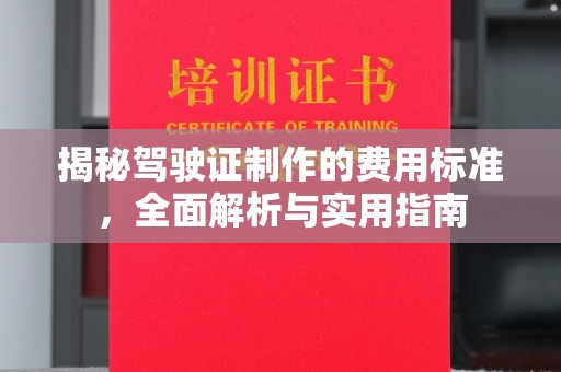 温泉揭秘驾驶证制作的费用标准，全面解析与实用指南