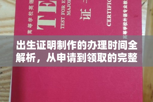 温泉出生证明制作的办理时间全解析，从申请到领取的完整指南